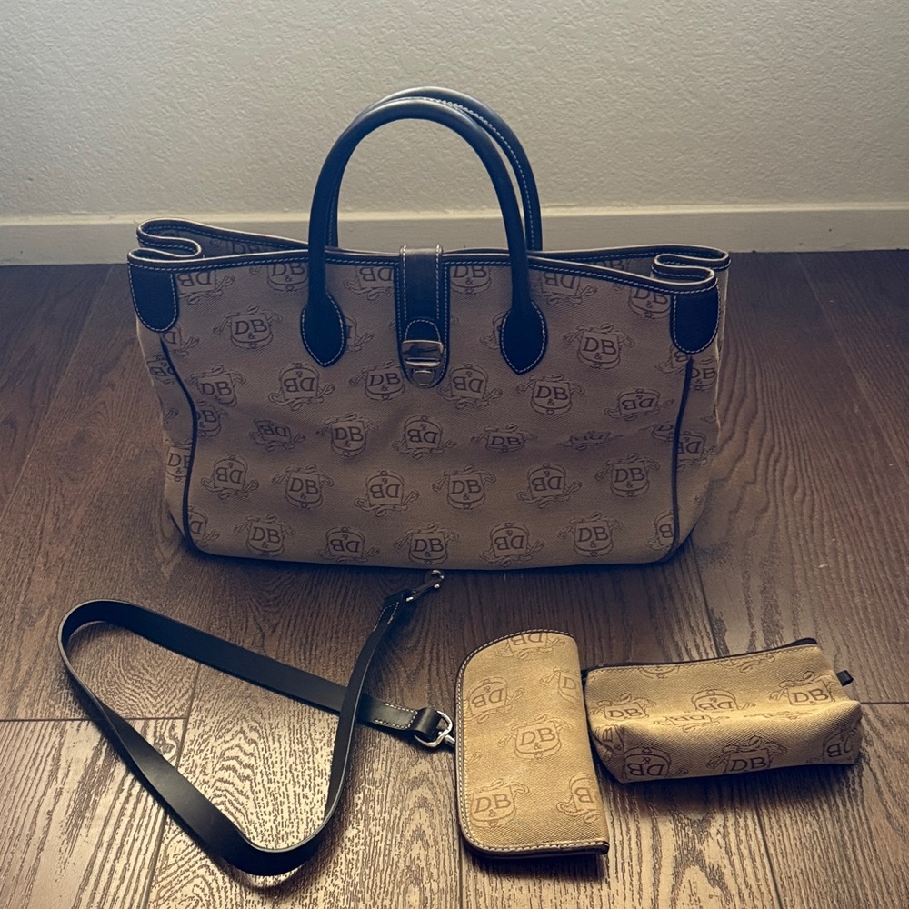 Dooney & Bourke Tan and Dark Brown Women's Handbag